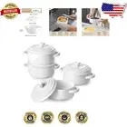 Compact 4 OZ Ceramic Mini Casseroles - Oven, Microwave & Dishwasher Safe