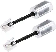 2PCS Telephone Cord Detanglers 2.8 inches Anti-Tangle Telephone Handset Cable 360 Degree Rotating Landline Swivel Cord Untangler