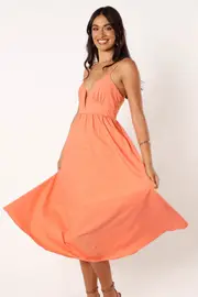 [PUP50] Noira Midi Dress - Apricot 6 Apricot