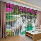 Four Sided Nice Falls 3D Curtain Blockout Photo Printing Curtains Drape Fabric