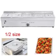 5 Pans LP Gas Food Warmer 6" Deep Pan Countertop Steam Table 1/2 SIZE