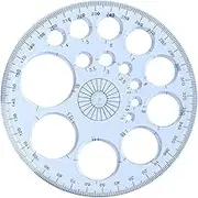 360 Degree Protractor, All Round Ruler Template Measuring Tool Drafting Supplies for Angle Measurement