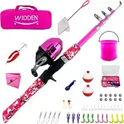 Kids Fishing Pole, Portable Telescopic Kids Fishing Poles for Boys and Girls, Fi