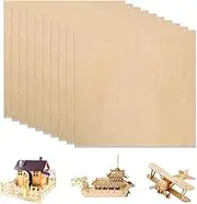 Victool 10 Pack Basswood Plywood Sheets, 3 mm Basswood for Laser Engraver and Cutting, 11.8" x 11.8" Unfinished Wood Panel for Crafts, Wood Burning, Architectural Models, Drawing