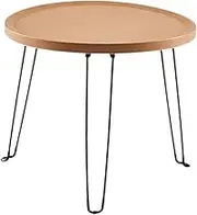 Folpus Folded Round Table Camping Table Portable Foldable Tatami Side for Outside Outdoor Activities Hiking BBQ, Khaki