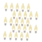 25 PCS C9 LED Shatterproof Plastic Replacement Light Bulbs,E17 Warm White