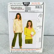 Burda 8653 Wrap Jacket Pullover Top and Pants Misses Size 8 18 Sewing Pattern