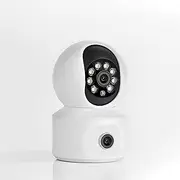 LICAEVEY Dual Lens Pet Camera 1080P HD - Dog Camera with Phone App, Wireless Indoor Security Camera, 360° PTZ Rotation Motion Detection for Home Monitoring