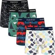 [INNERSY] Men's Mesh Cooling Boxer Shorts Breathable Sports Underwear W/Fly 4-Pack