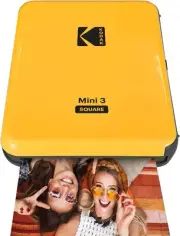 KODAK Mini3 Square Instagram Size Bluetooth Portable Photo Printer 3x3" - Yellow