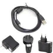 USB AC/DC Power Adapter Camera Battery Charger + PC Cord For Nikon Coolpix S6100