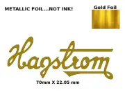 Hagstrom Guitar Decal Foil Waterslide Headstock Restoration Logo 172g