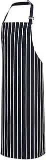 Portwest S839 Professional Adjustable Butchers Apron Navy/White, One Size