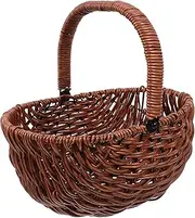 GALPADA Delicate Woven Flower Basket Rustic Decorative Plant Pot for Home Decor for Weddings Bedroom and Floral Arrangements