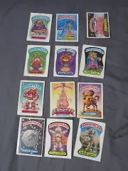 New Vintage Lot of 12 Garbage Pail Kids Stickers Stuck Chuck Haley Comet & More