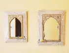 Wooden Mirror Frame With amazing Hand Crackle Painting For Wall Decor & Hanging