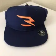 Nike Flat Brim Hat Boys Blue Orange Logo Youth 3BRAND Russell Wilson NWT
