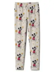 NWT GAP KIDS Disney MICKEY MOUSE Beige w/ Gold Stars LEGGINGS SM (6-7) OR MD (8)