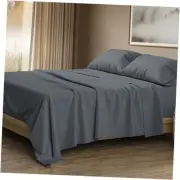 100% Egyptian Cotton Sheets Size - 1500 Thread Count 4 PC Queen Dark Grey