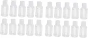 Healeved 20pcs Refillable Plastic Travel Squeeze Bottles with Clamshell Spout Caps Portable Dispenser Container for Cosmetics Lotions and Essential Oils