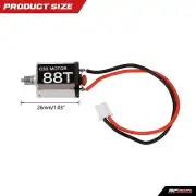 RCAWD 030 size brushed motor 88T with metal 10T pinion gear for Axial 1/24 SCX24