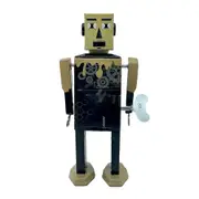 Mr & Mrs Tin 17cm Goldhead Bot Mechanical Robot Vintage Collectible Display