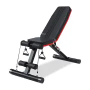 PROFLEX B200 Adjustable Incline Decline Weight Bench with Resistance Bands