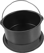 NOLITOY 1Set Air Fryer Baking Tray Non Stick Egg Pan Pizza Dish Multi Use for Air Fryer Oven Microwave for Meats Vegetables Desserts High Temperature Baking