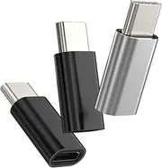 USB C Male to Micro USB Female Adapter(3 Pack) Compatible for Samsung Galaxy S22 Ultra S20 S21 S10 Z Flip S9 Note Pixel 5XL LG Ipad Pro Air4 2020 Android Charger Cable to TypeC Port Charging mc-to-tp