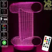 I - ALPHABET 3D LED Battery USB Night Light Colour Change Room Lamp