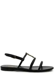 Saint Laurent Cassandra Leather Sandals - Black - 41 (IT41 / UK8) 41 (IT41 / UK8)