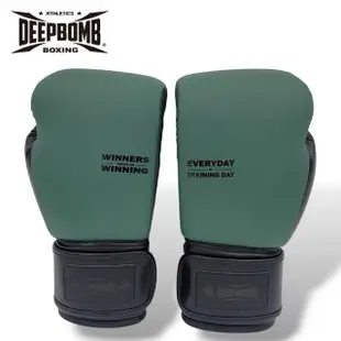 【DEEPBOMB】文青系列拳套-軍綠12-14oz(拳套 拳擊 泰拳 拳擊手套 軍綠色 沙包拳套 文青系列 12oz 14oz)