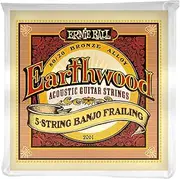 Ernie Ball Earthwood 5-String Banjo Frailing Loop End 80/20 Bronze Acoustic Guitar Strings - 10-24 Gauge