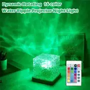 Dynamic Water Ripple Night Light 16 Color Projector Lamp Bedroom Ambient Light