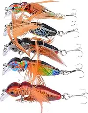 Fly Fishing Bait, Fishing Lures Fishing Bait - Fishing Bait, Artificial Poppers Fly Kit, Flexible Lure for Enhanced Fly Fishing