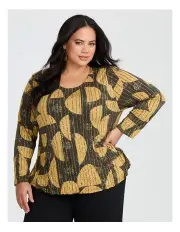[Taking Shape] Foil and Bamboo Crush Top in Multi
