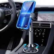 LISEN Cup Phone Holder for Car No Shaking Car Phone Holder Mount, 360° Adjustable Car Accessories for Women Truck SUV, Golf Accessories for iPhone 16e 16 15 14 13 Pro Max Samsung S25 All 4-7'' Phone