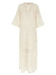 [Pin-Up Stars] Pin-Up Stars-Caftan Dress Beachwear Bianco-Donna XS