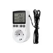 Digital Temperature Controller Socket EU Plug Thermostatic Switch Temperature Controller with Sensors Probe Heating Cooling