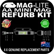 MAGLITE UPGRADE MINI AA 8 PIECE SERVICE KIT TORCH FLASHLIGHT GENUINE PARTS AU