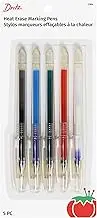 Dritz Heat Erase Pens 5 Count Notion, Units, Assorted Colors