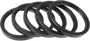 X AUTOHAUX Universal Oil Seal TC Double Lip W Steel Spring Seal Ring Rotary Shaft Seal 90x105x12mm High Pressure Nitrile Rubber Black 5 Pcs