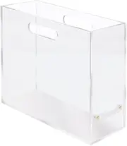 RUSSELL+HAZEL Acrylic File Box Slim, Clear, 4.5” x 12.25” x 10”
