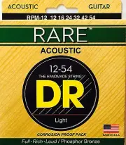 DR RPM-12 Acoustic Guitar Strings 12-54 Rare Medium