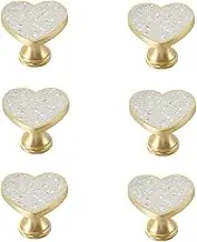 Drawer Pulls 6 Pack Flash Piece Wardrobe Cabinet Drawer Handle Cabinet Door Knob, Love Color Film