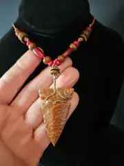 Goldstone Arrowwhead Necklace~925 Silver Wire~ Kenny Hull~Worldwide~Beads by Kay