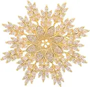 [WOFASHPURET] brooches for women winter Brooch nativity pin Snowflake flower brooch crystal snowflake pin women accessories jewelry Clear Brooch Pin snowflake jewelry xmas Miss girl corsage