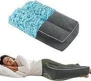 HOMBYS Shredded Memory Foam Knee Pillow for Side Sleepers, 5.5" Height Pillow Between Legs for Aligns Spine & Relieves Pressure Hip & Leg Elevation, Supportive Pillow for Pregnancy, Sciatica, Grey
