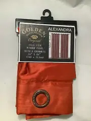 Golden Original Rust Alexandra Faux Silk Window Panel W/8 Grommets 55x84 NEW!