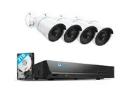 Reolink CCTV 4 Cameras 8-Channel NVR Security Camera System 2K+ 5MP PoE RLK8-510B4-A